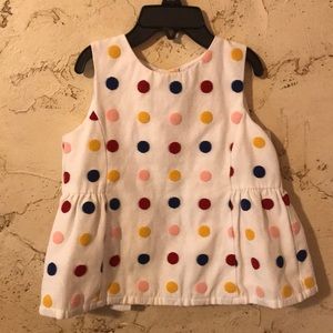 Button Back Polka Dot Blouse